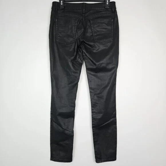 DL1961 Florence Insta Sculpt Epiphany Black Coated Moto Skinny Jean 30 - Picture 4 of 9